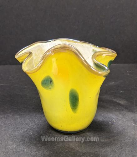 Small Mustard Wavy Bowl by Jon Oakes